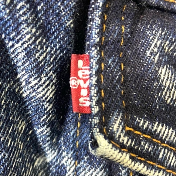 Men's Vintage 80s Levi's Trucker Jean Jacket 70508-0227 Acid Wash Denim Made in - Picture 13 of 14